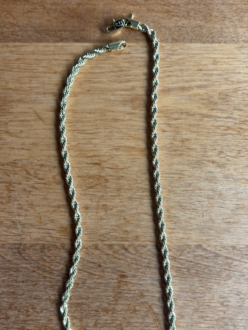 Classic Gold Rope Chain Necklace - Men’s Jewelry